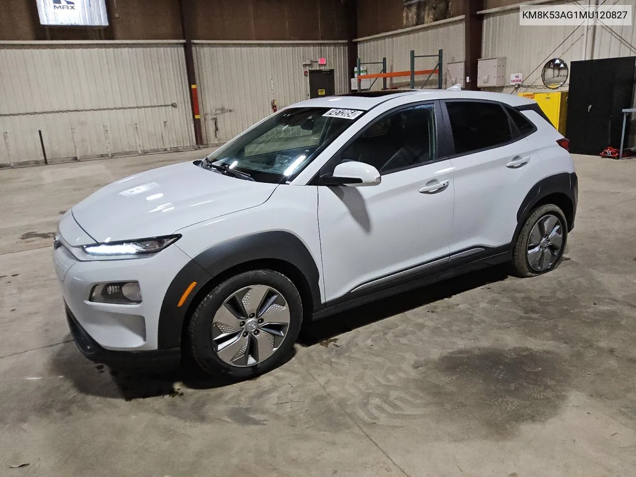 2021 Hyundai Kona Ultimate VIN: KM8K53AG1MU120827 Lot: 74512054