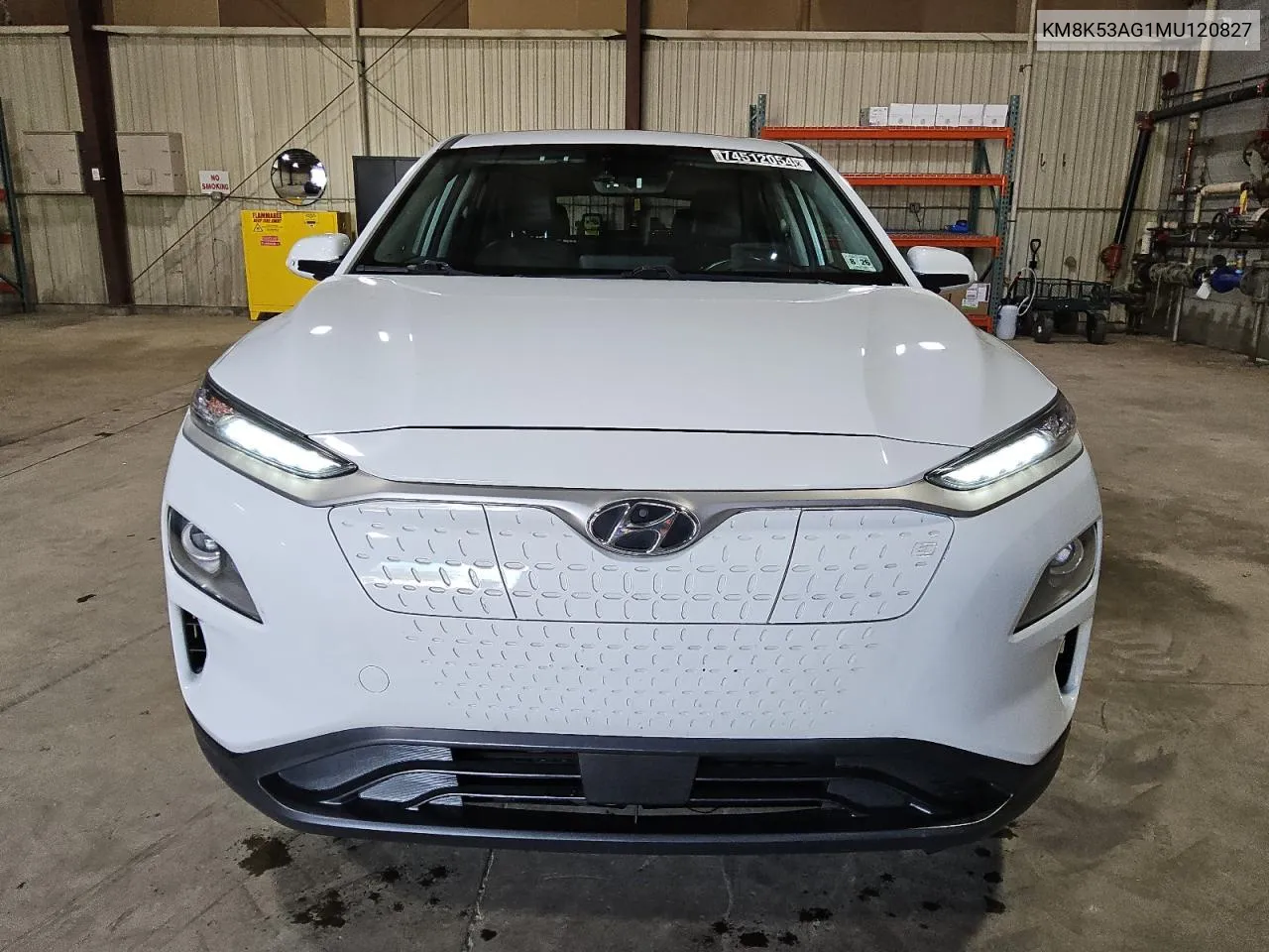 2021 Hyundai Kona Ultimate VIN: KM8K53AG1MU120827 Lot: 74512054