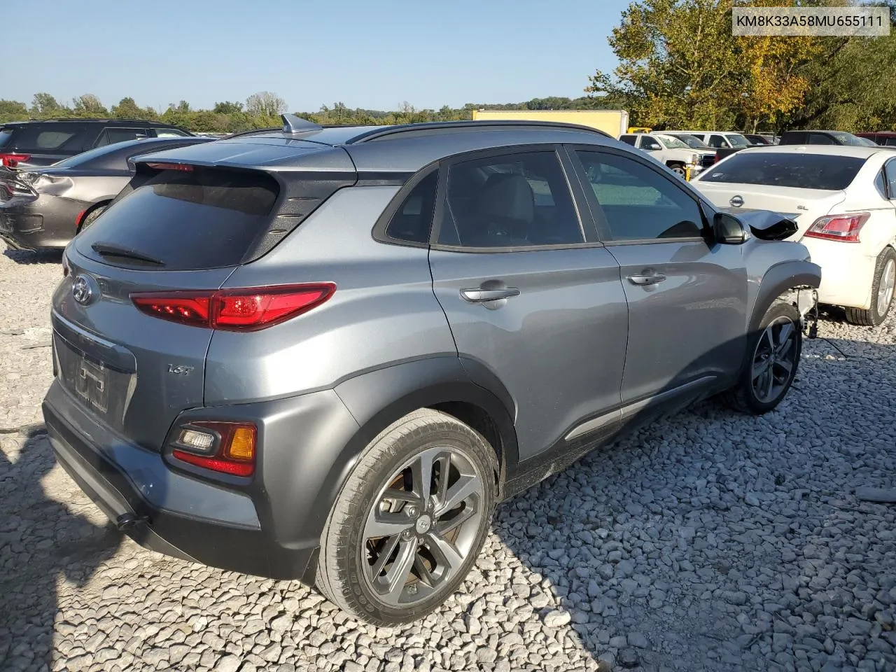 2021 Hyundai Kona Limited VIN: KM8K33A58MU655111 Lot: 74705794