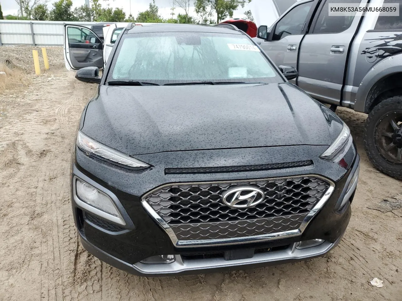 2021 Hyundai Kona Ultimate VIN: KM8K53A56MU668059 Lot: 74790014