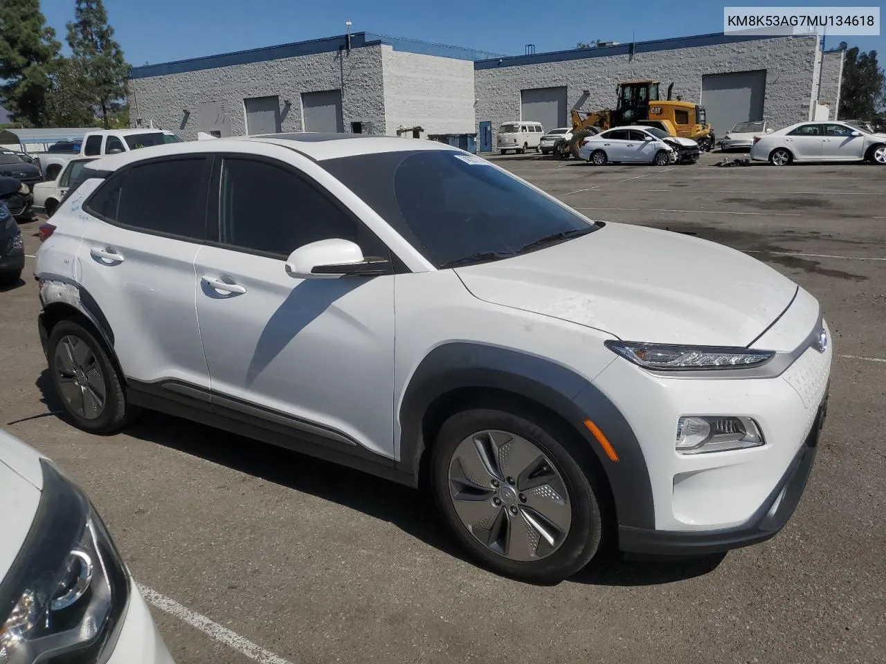 2021 Hyundai Kona Ultimate VIN: KM8K53AG7MU134618 Lot: 74820774