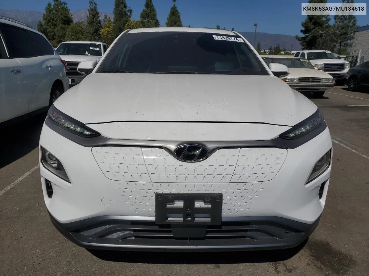 2021 Hyundai Kona Ultimate VIN: KM8K53AG7MU134618 Lot: 74820774