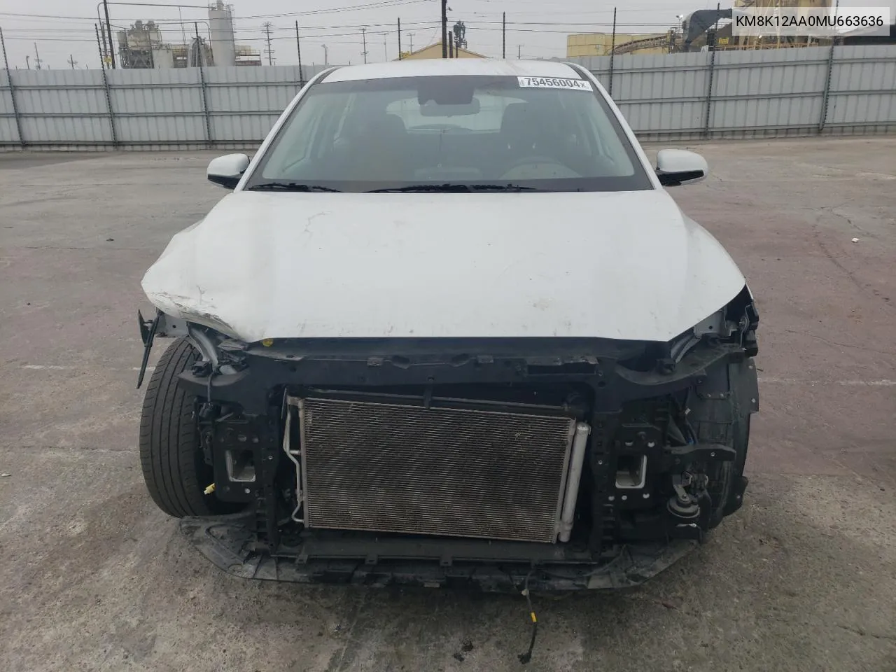 KM8K12AA0MU663636 2021 Hyundai Kona Se