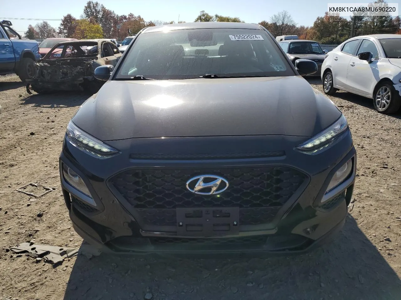 2021 Hyundai Kona Se VIN: KM8K1CAA8MU690220 Lot: 75522024