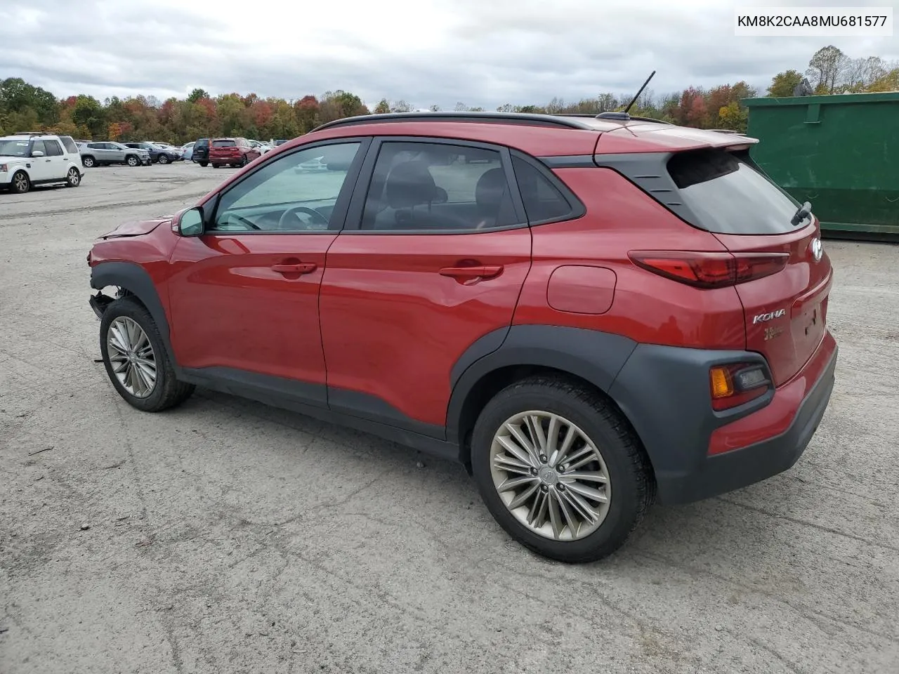 2021 Hyundai Kona Sel VIN: KM8K2CAA8MU681577 Lot: 75748614