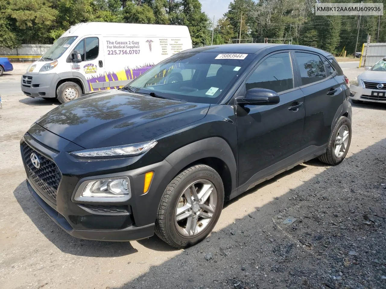 2021 Hyundai Kona Se VIN: KM8K12AA6MU609936 Lot: 75883944