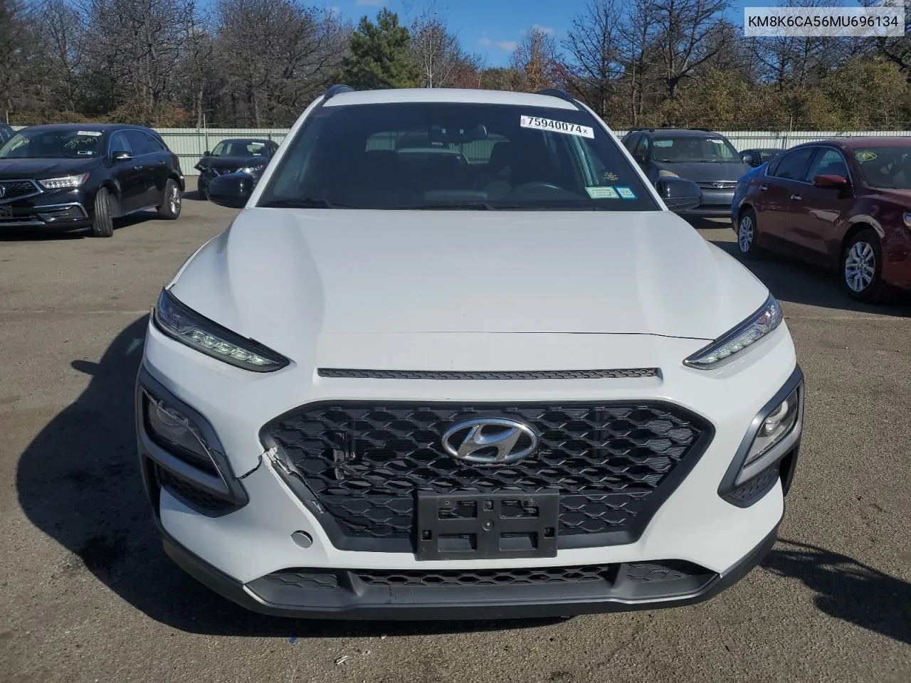 2021 Hyundai Kona Night VIN: KM8K6CA56MU696134 Lot: 75940074