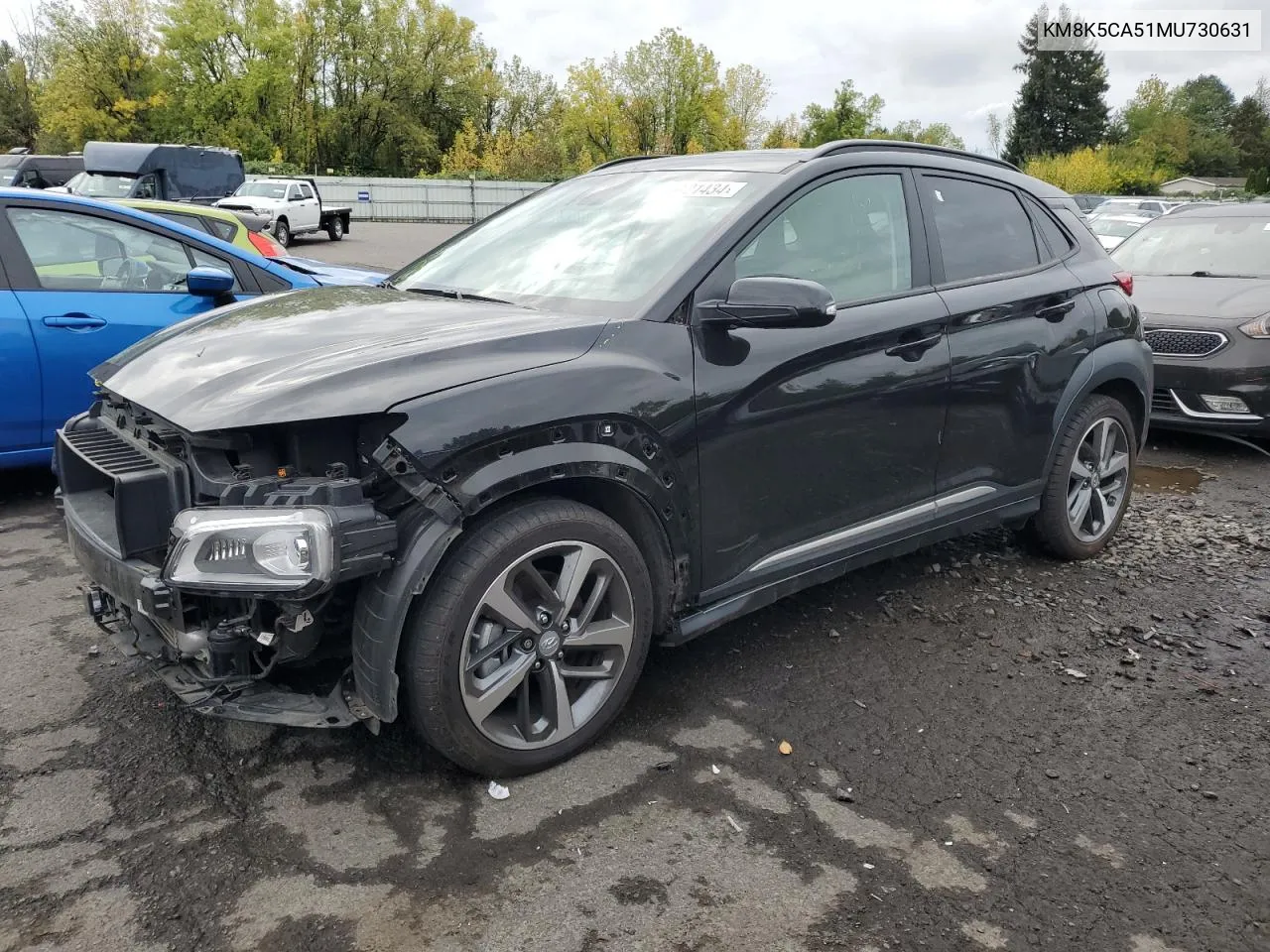 2021 Hyundai Kona Ultimate VIN: KM8K5CA51MU730631 Lot: 76121434