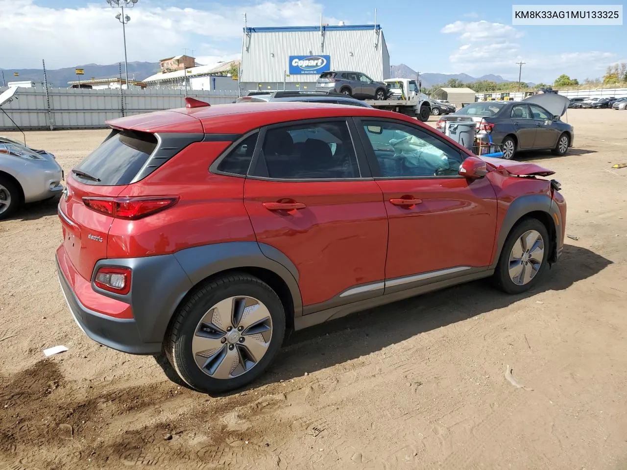 2021 Hyundai Kona Limited VIN: KM8K33AG1MU133325 Lot: 76162804