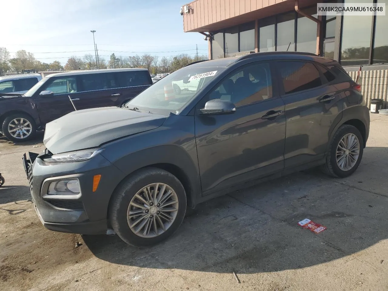 2021 Hyundai Kona Sel VIN: KM8K2CAA9MU616348 Lot: 76251904