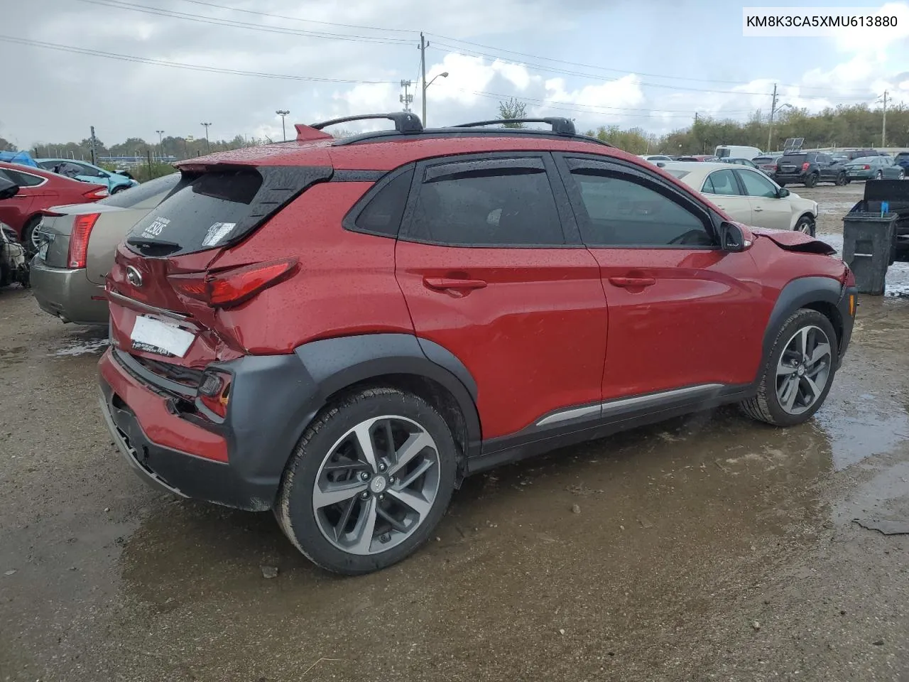 2021 Hyundai Kona Limited VIN: KM8K3CA5XMU613880 Lot: 76347574