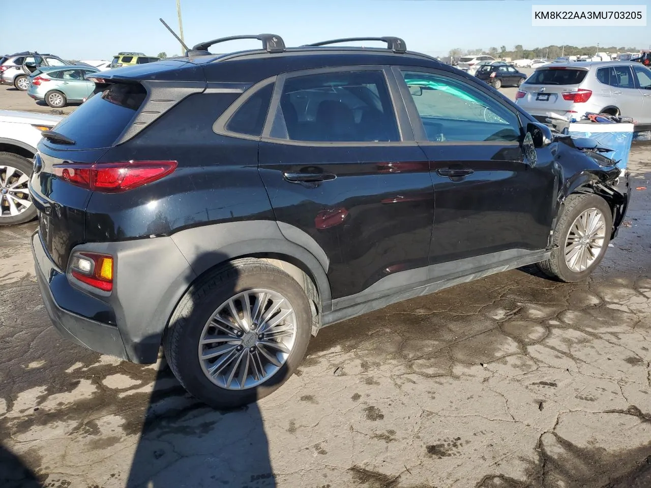 2021 Hyundai Kona Sel VIN: KM8K22AA3MU703205 Lot: 76477824