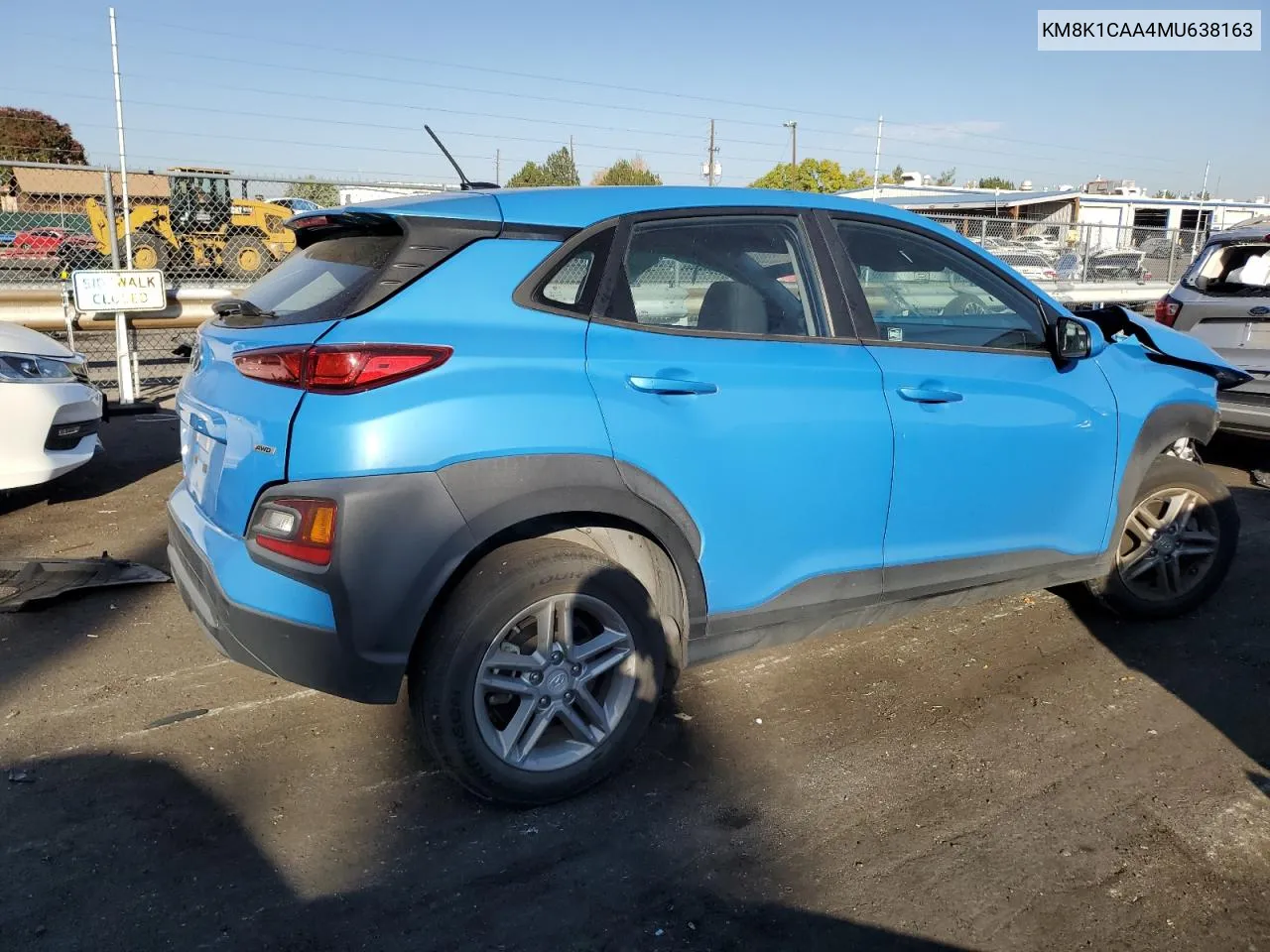 KM8K1CAA4MU638163 2021 Hyundai Kona Se