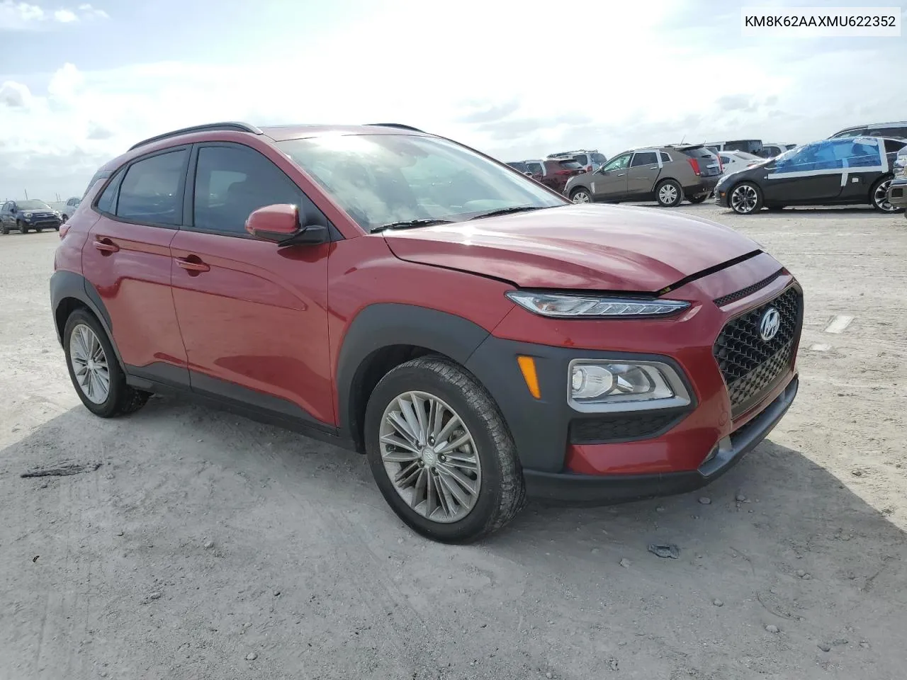 2021 Hyundai Kona Sel Plus VIN: KM8K62AAXMU622352 Lot: 76830854