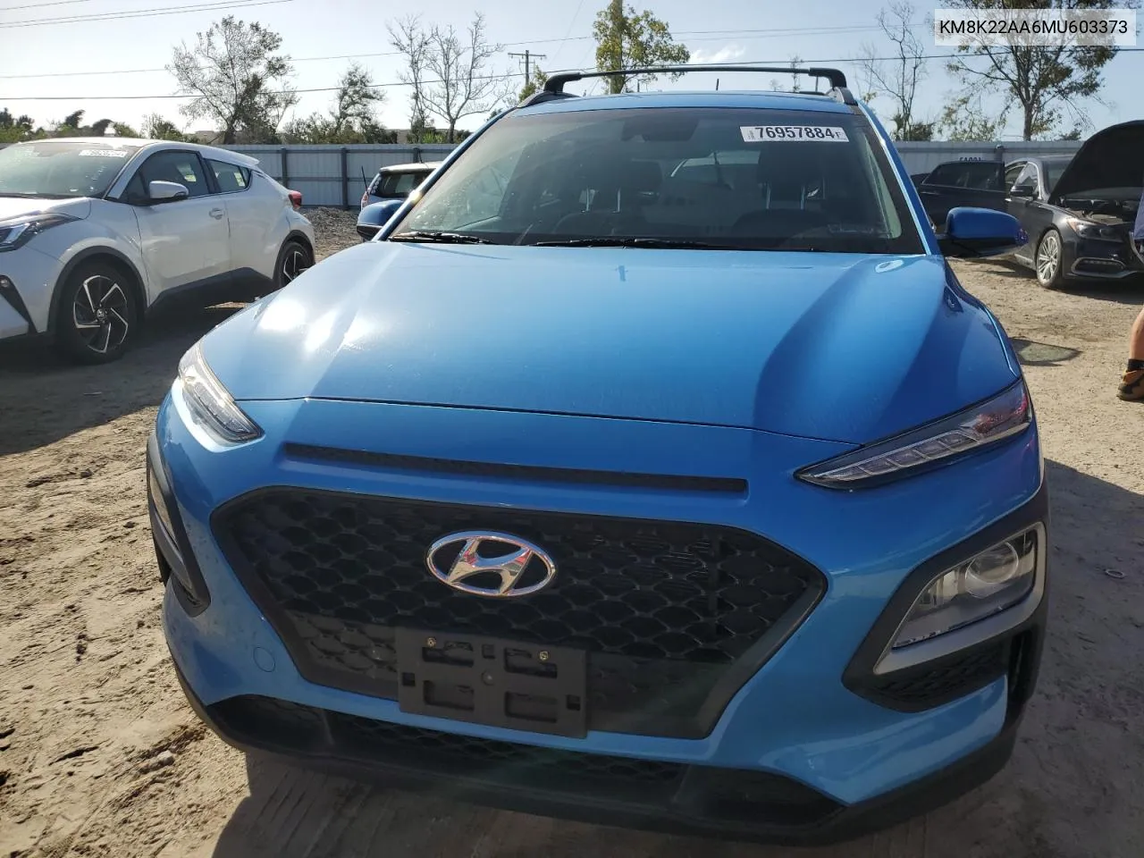 2021 Hyundai Kona Sel VIN: KM8K22AA6MU603373 Lot: 76957884