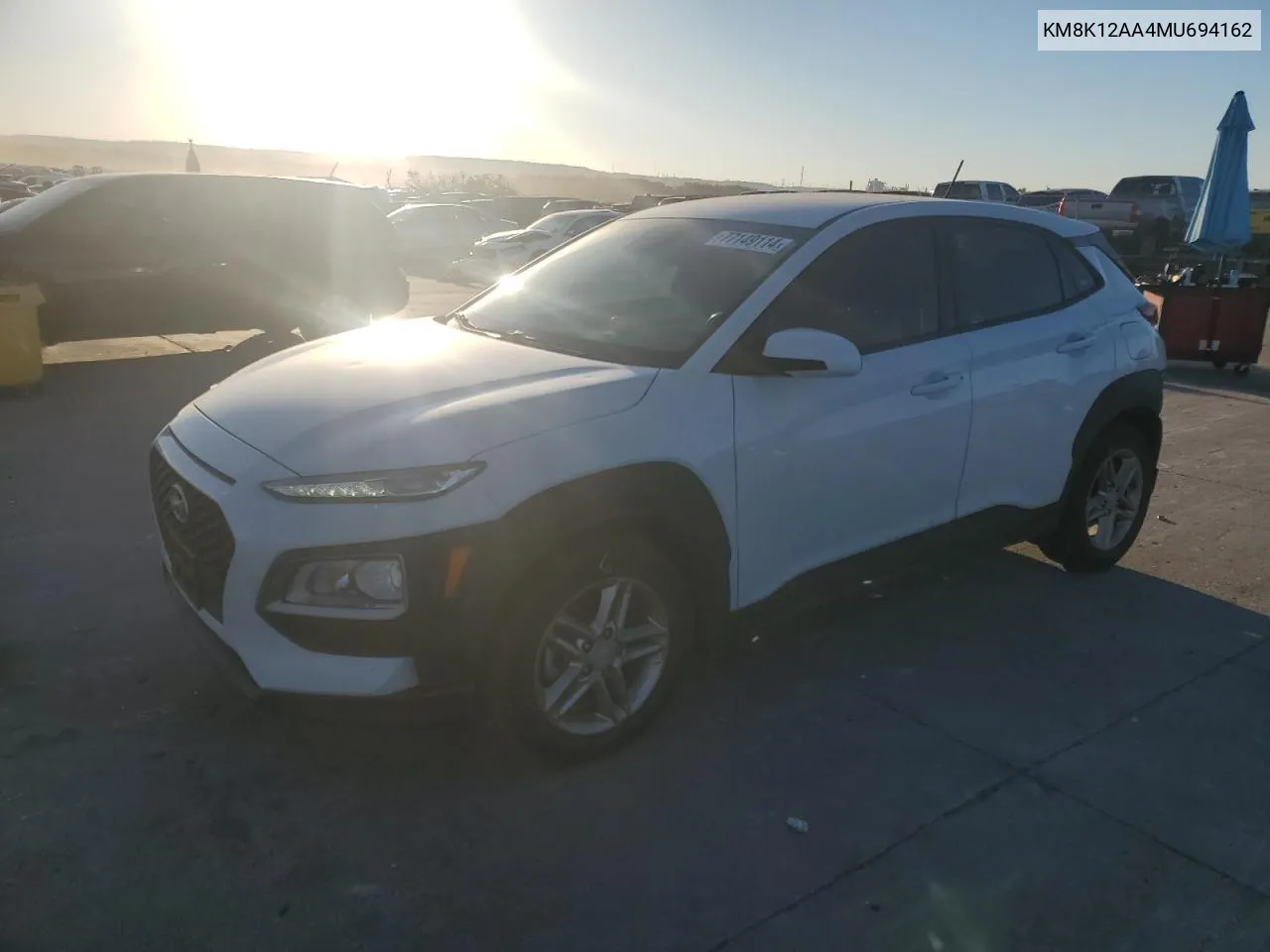 2021 Hyundai Kona Se VIN: KM8K12AA4MU694162 Lot: 77149114