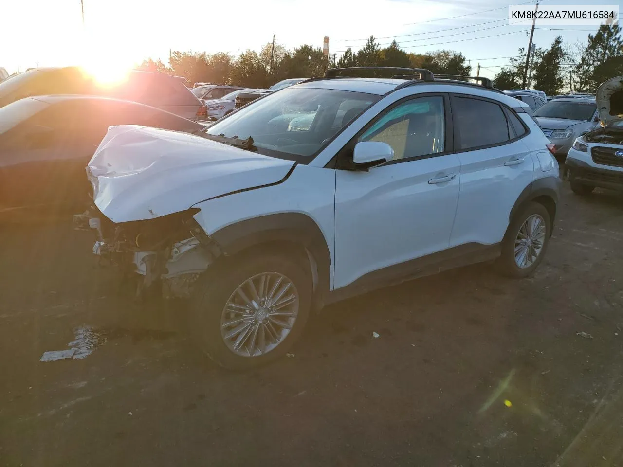 2021 Hyundai Kona Sel VIN: KM8K22AA7MU616584 Lot: 77441214