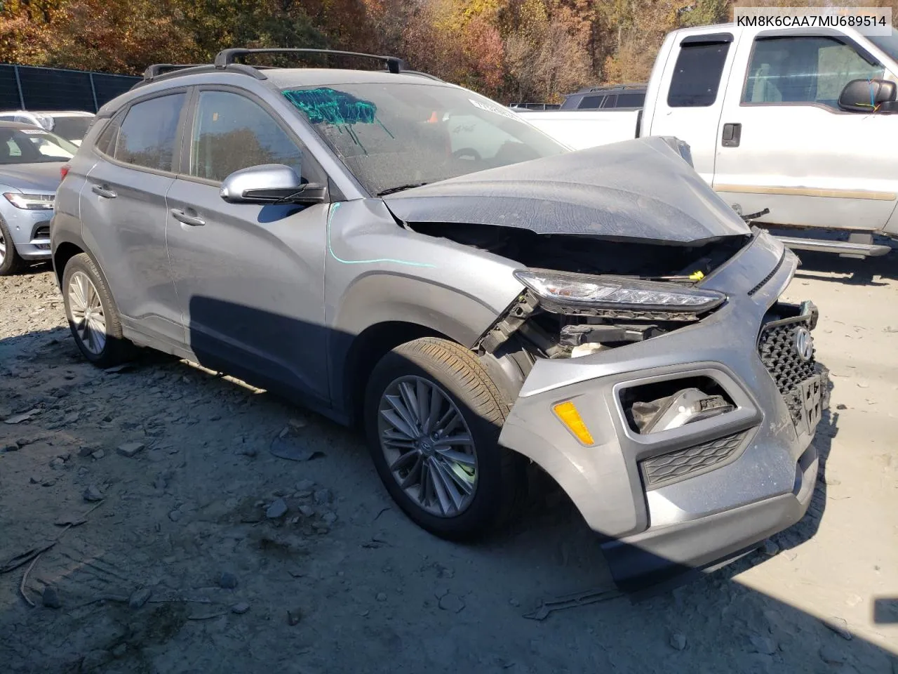 2021 Hyundai Kona Sel Plus VIN: KM8K6CAA7MU689514 Lot: 77520834