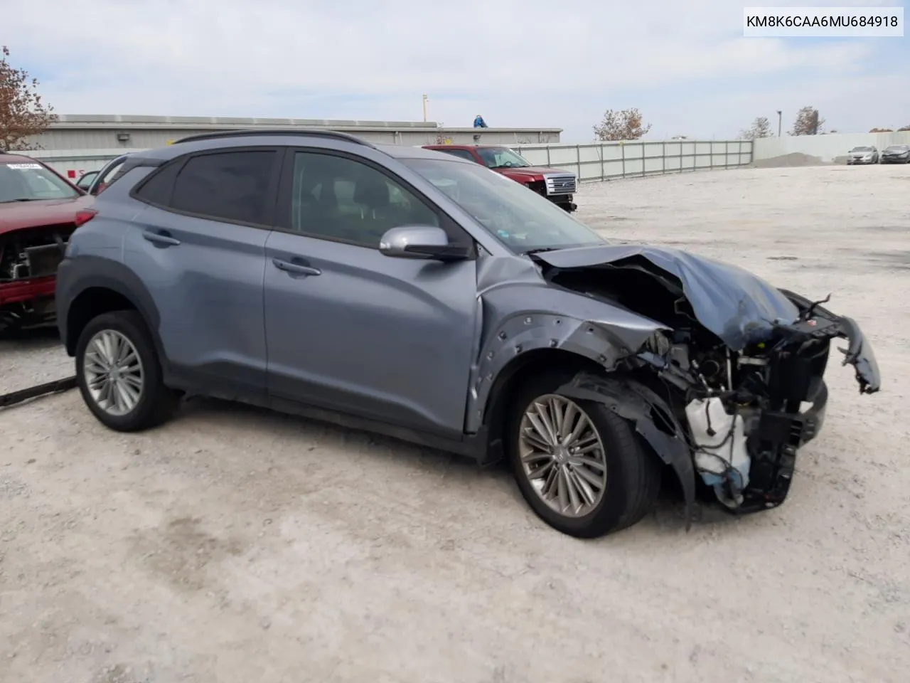 2021 Hyundai Kona Sel Plus VIN: KM8K6CAA6MU684918 Lot: 77684284