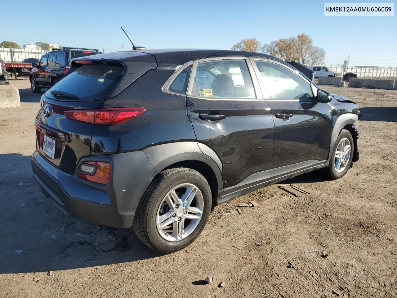 2021 Hyundai Kona Se VIN: KM8K12AA0MU606059 Lot: 77693044