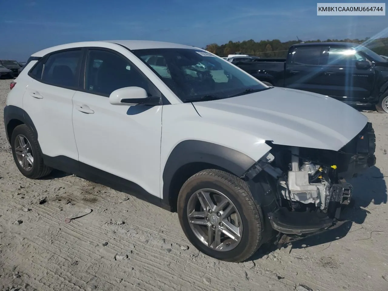 2021 Hyundai Kona Se VIN: KM8K1CAA0MU664744 Lot: 78214504