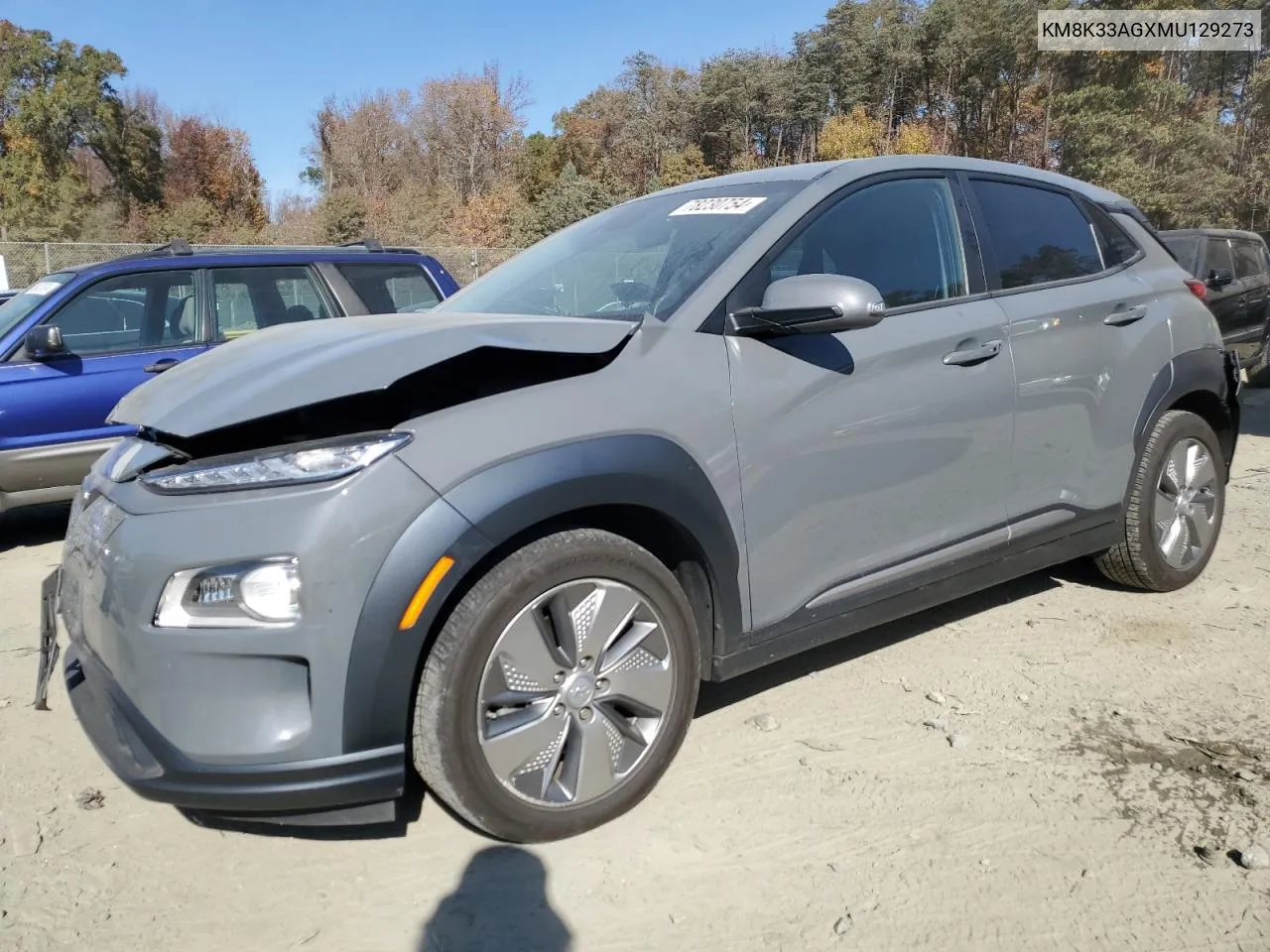 2021 Hyundai Kona Limited VIN: KM8K33AGXMU129273 Lot: 78230754