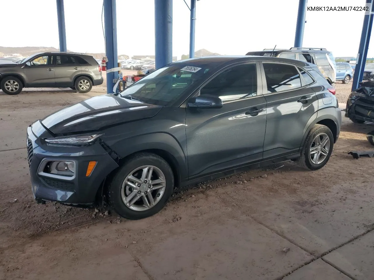 2021 Hyundai Kona Se VIN: KM8K12AA2MU742242 Lot: 78536264