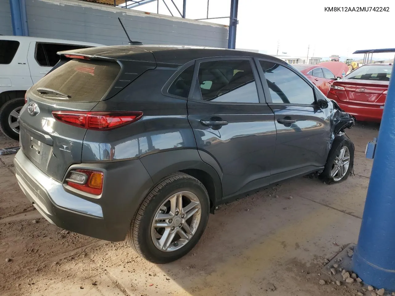 2021 Hyundai Kona Se VIN: KM8K12AA2MU742242 Lot: 78536264