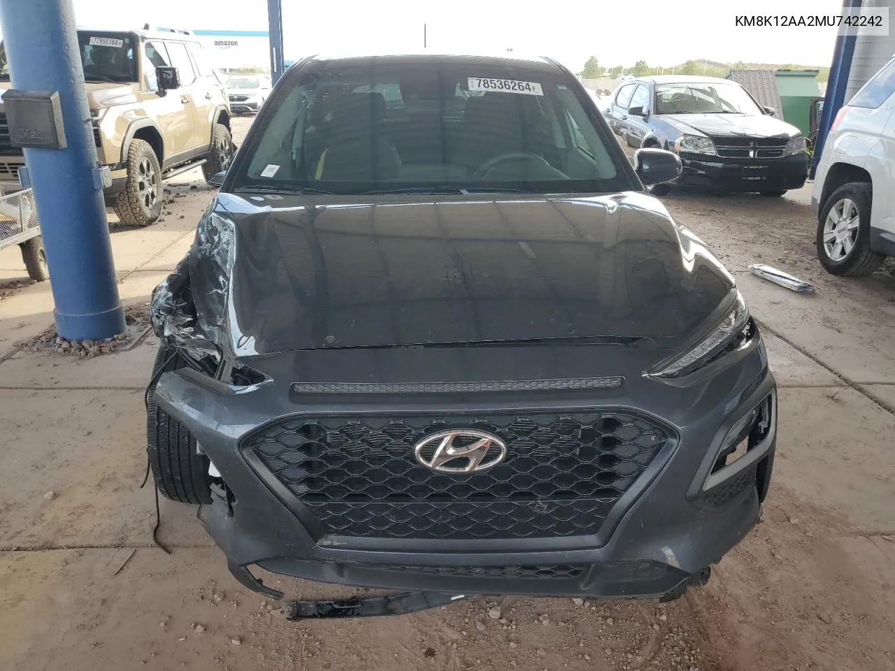 2021 Hyundai Kona Se VIN: KM8K12AA2MU742242 Lot: 78536264