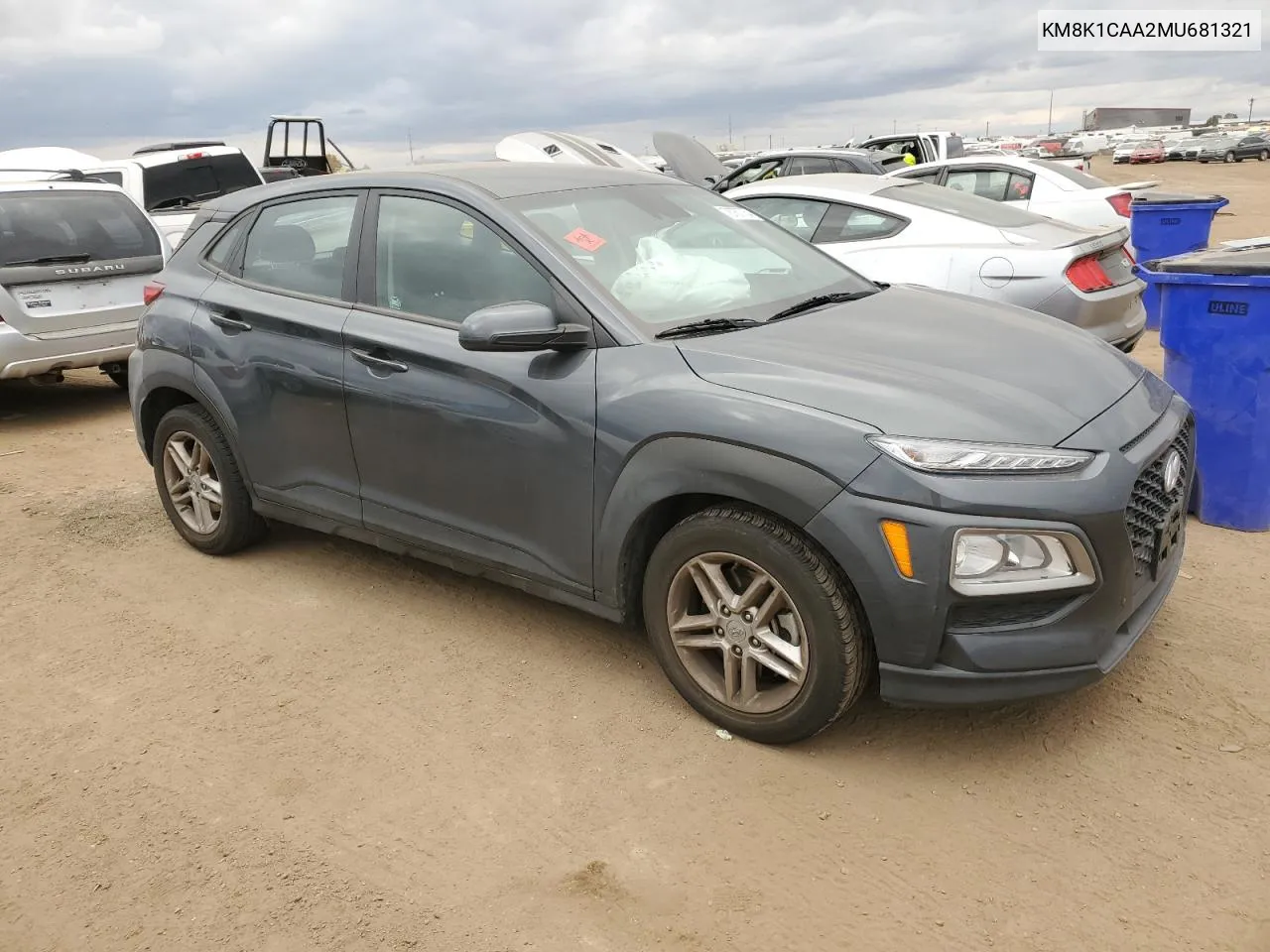 2021 Hyundai Kona Se VIN: KM8K1CAA2MU681321 Lot: 78757754