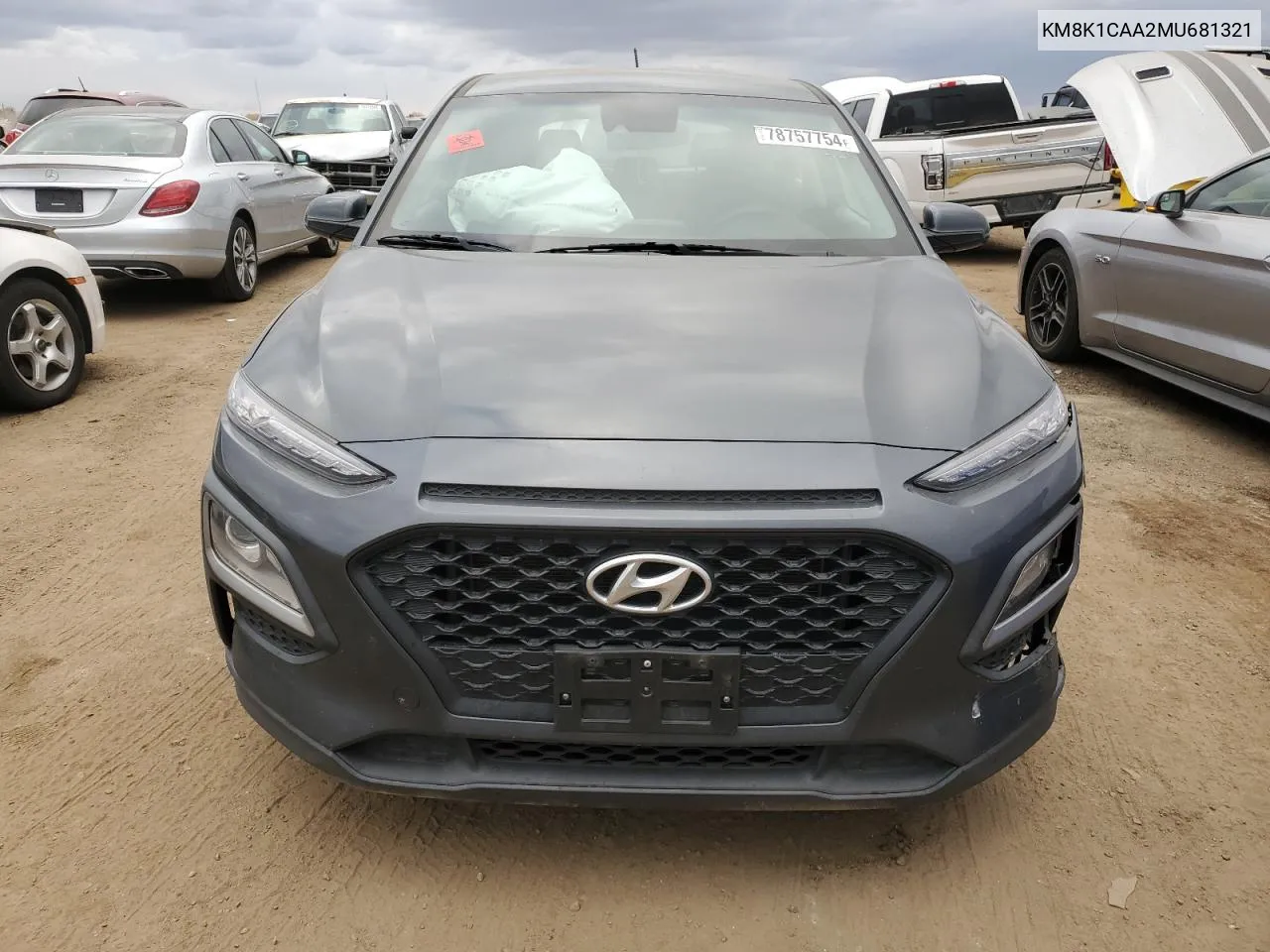 2021 Hyundai Kona Se VIN: KM8K1CAA2MU681321 Lot: 78757754