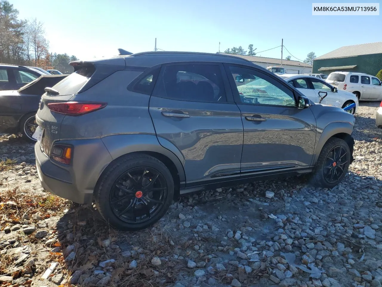 2021 Hyundai Kona Night VIN: KM8K6CA53MU713956 Lot: 79634124