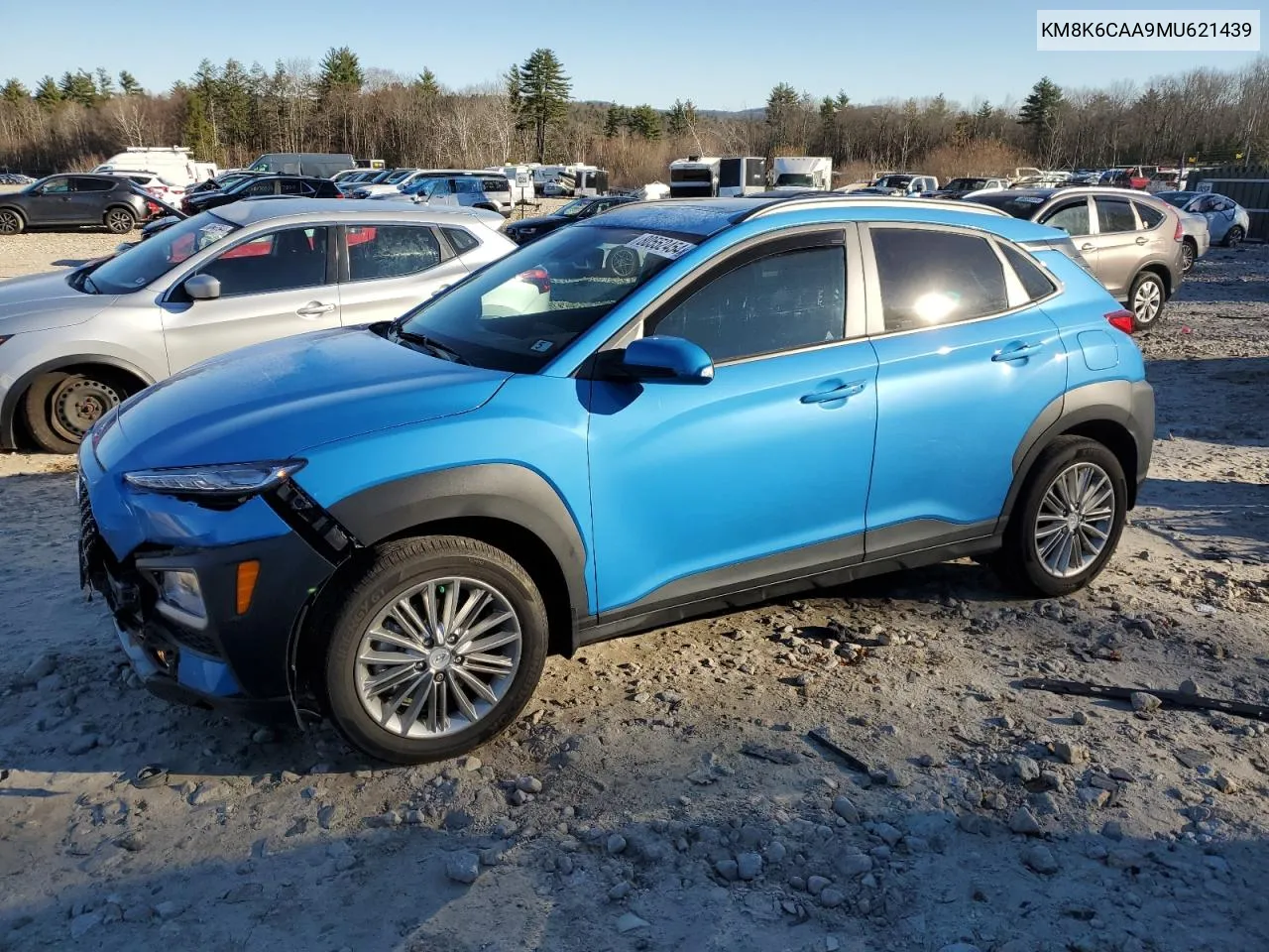 2021 Hyundai Kona Sel Plus VIN: KM8K6CAA9MU621439 Lot: 80552454