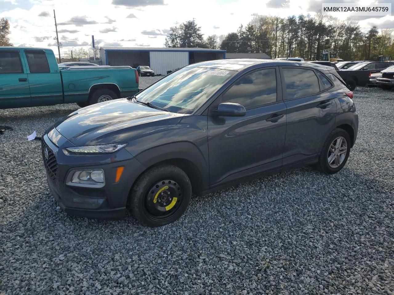 2021 Hyundai Kona Se VIN: KM8K12AA3MU645759 Lot: 80971064