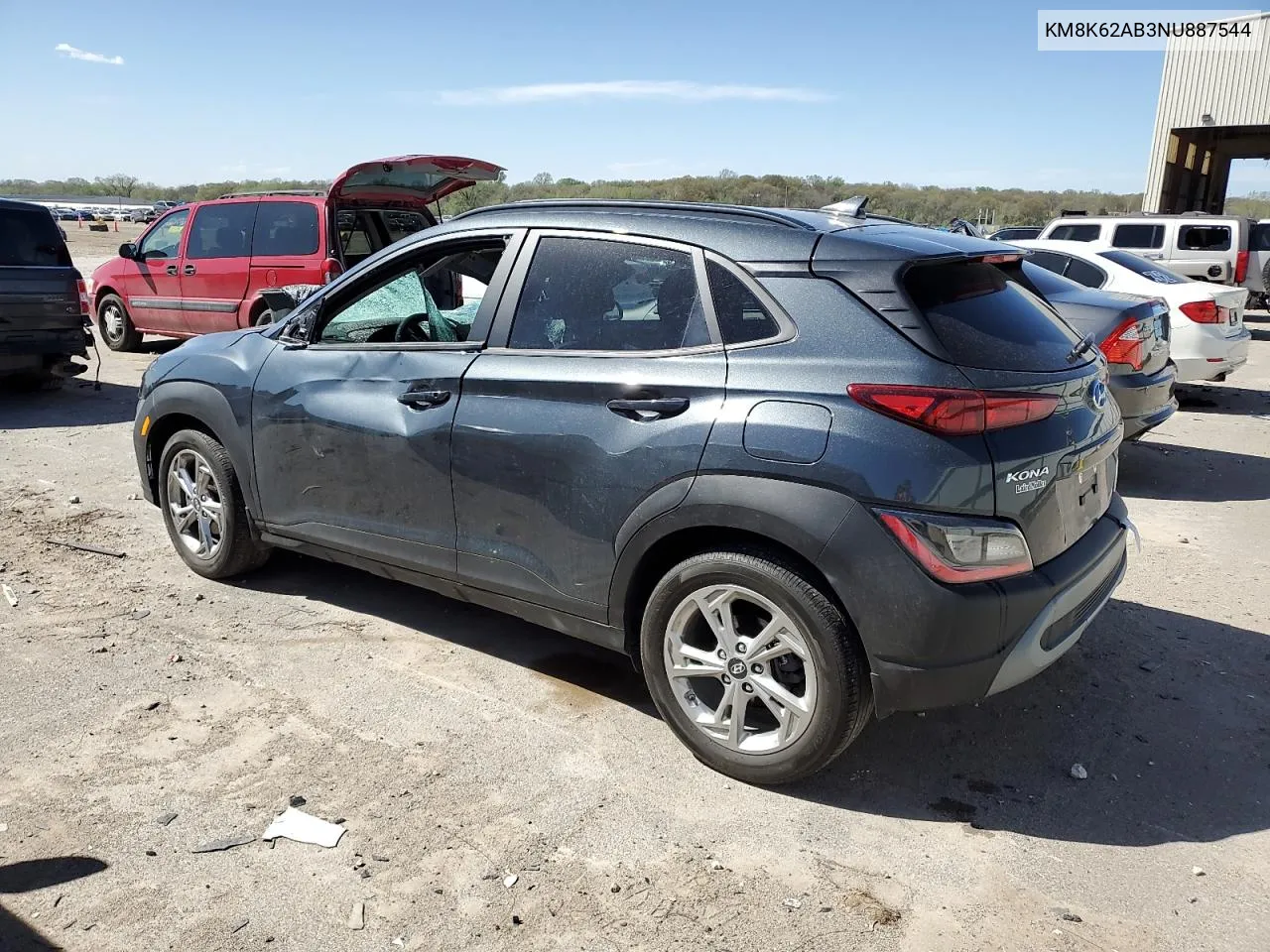 2022 Hyundai Kona Sel VIN: KM8K62AB3NU887544 Lot: 50977214