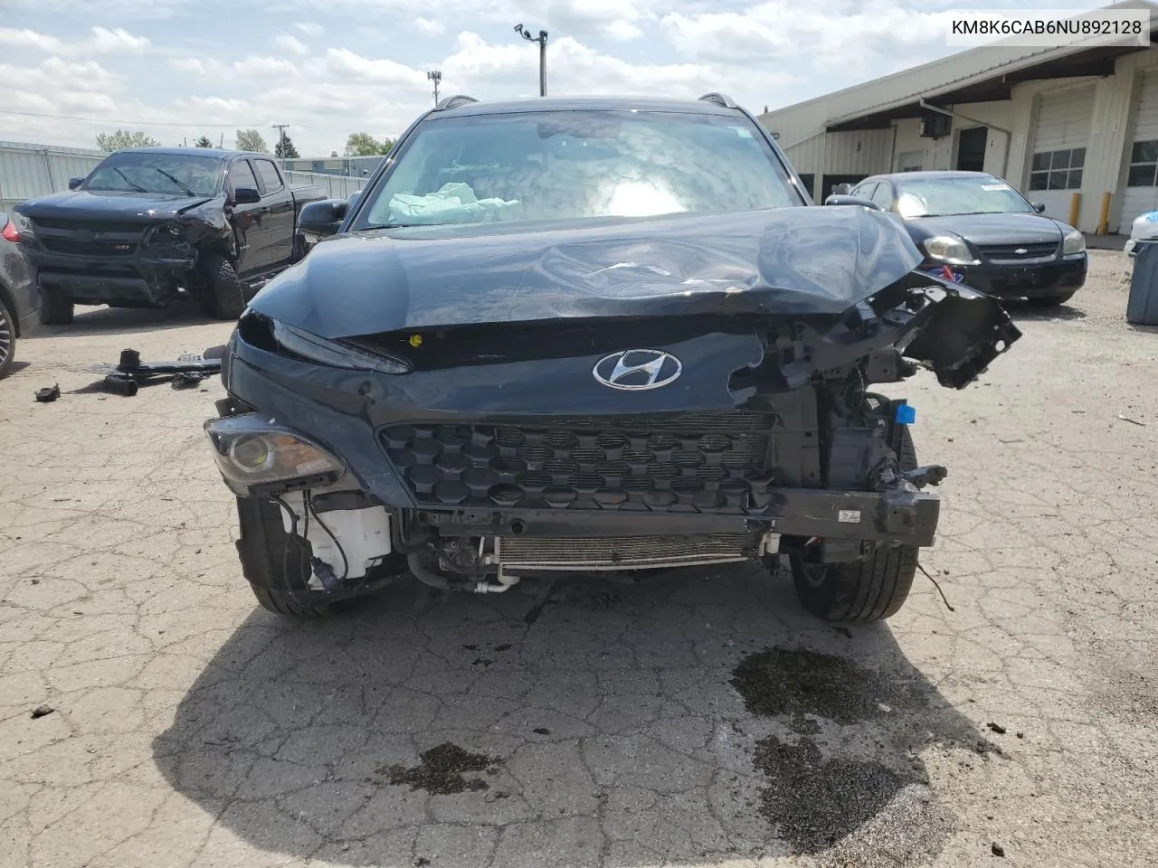 2022 Hyundai Kona Sel VIN: KM8K6CAB6NU892128 Lot: 53227084