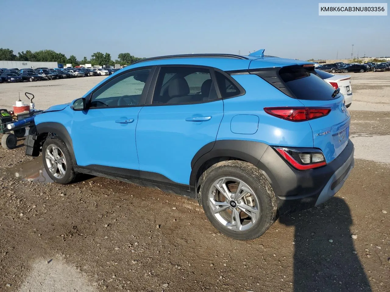 2022 Hyundai Kona Sel VIN: KM8K6CAB3NU803356 Lot: 55705644