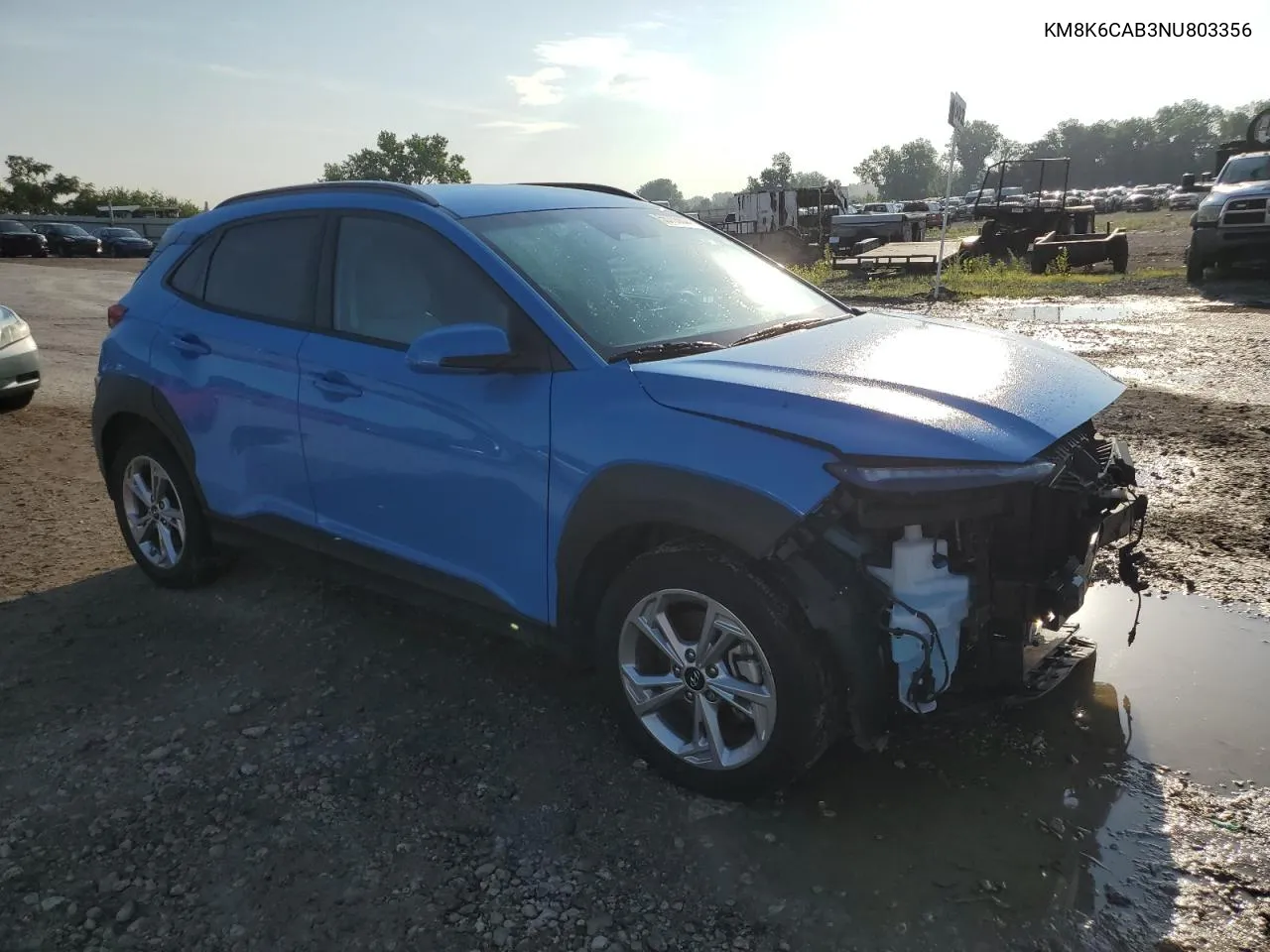 2022 Hyundai Kona Sel VIN: KM8K6CAB3NU803356 Lot: 55705644