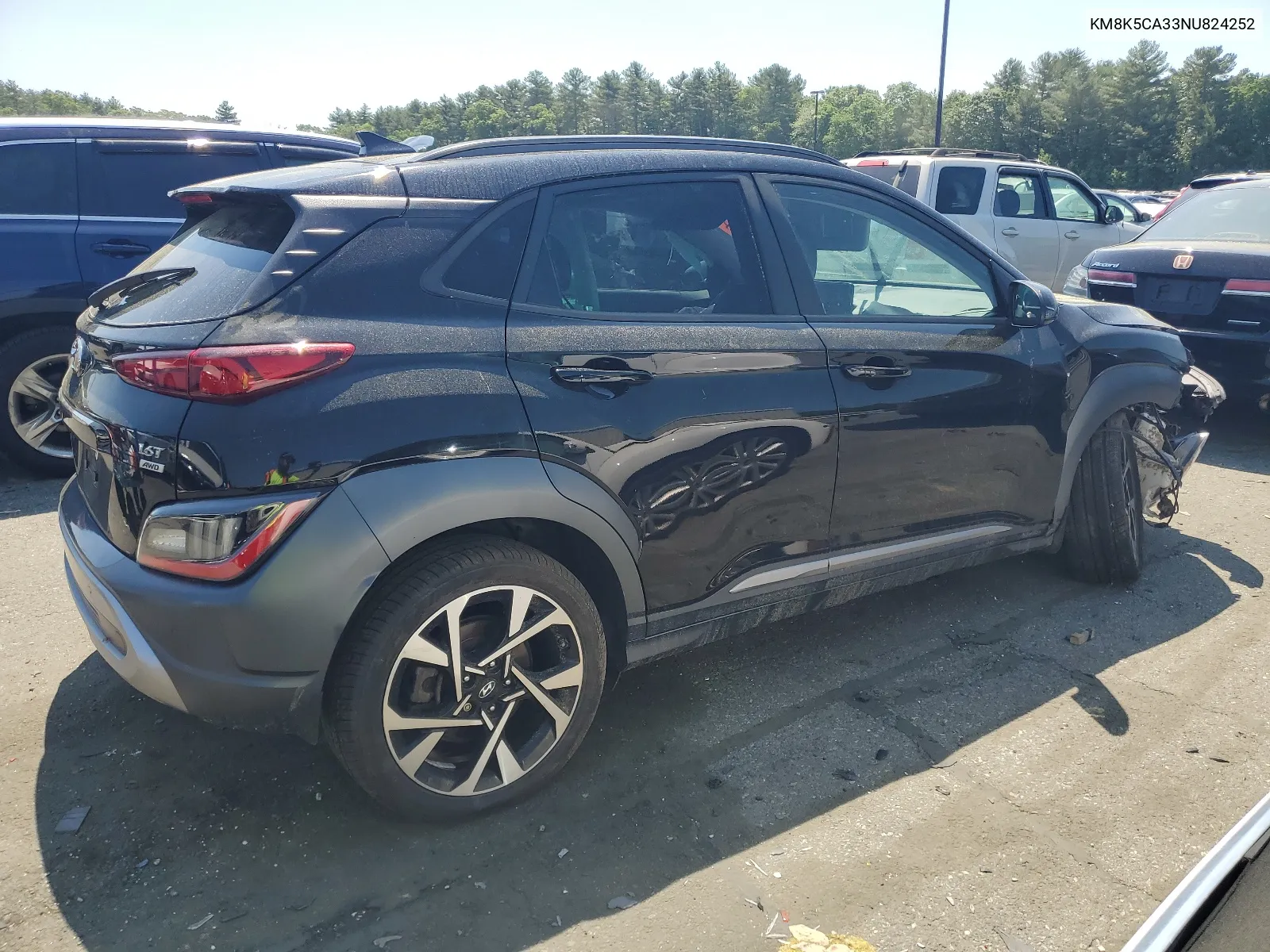 2022 Hyundai Kona Limited VIN: KM8K5CA33NU824252 Lot: 57224044