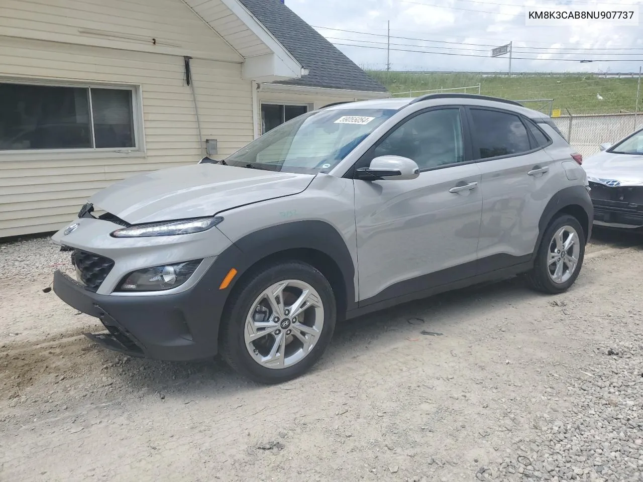 2022 Hyundai Kona Sel VIN: KM8K3CAB8NU907737 Lot: 59055054