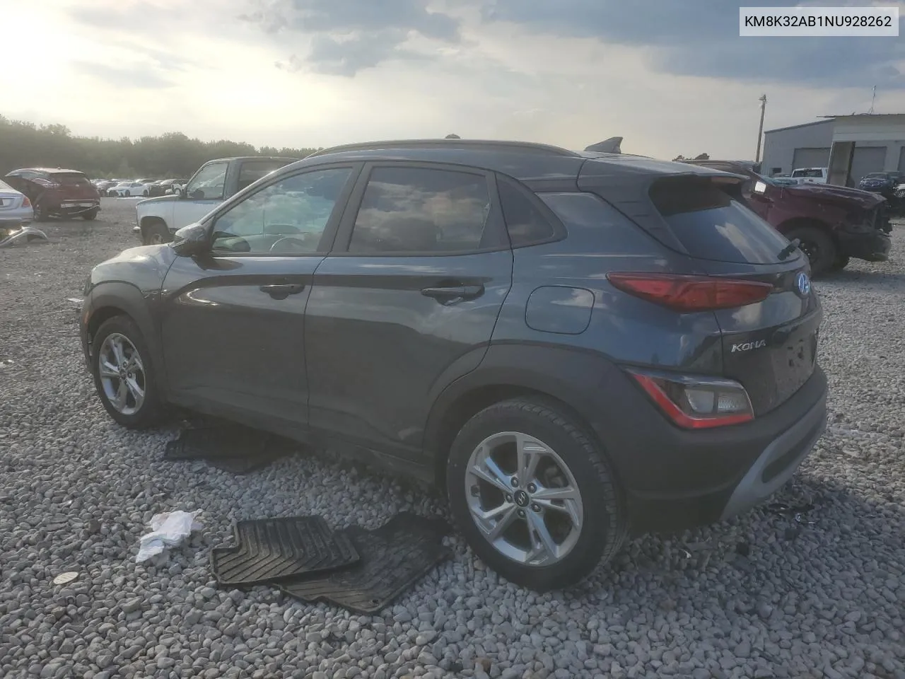 2022 Hyundai Kona Sel VIN: KM8K32AB1NU928262 Lot: 59792974