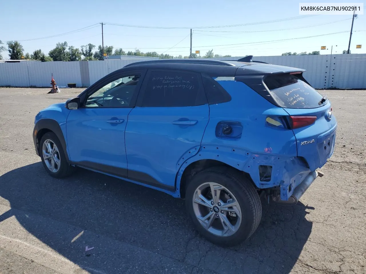 KM8K6CAB7NU902911 2022 Hyundai Kona Sel