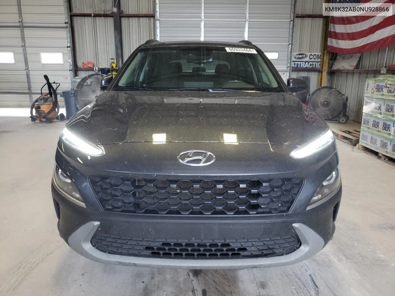 2022 Hyundai Kona Sel VIN: KM8K32AB0NU928866 Lot: 60933464