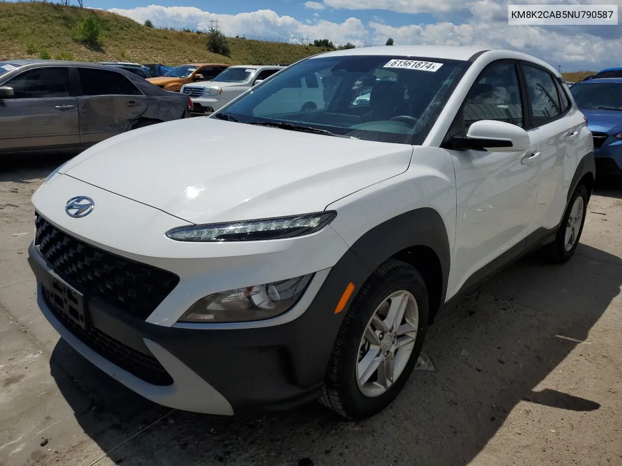 2022 Hyundai Kona Sel VIN: KM8K2CAB5NU790587 Lot: 61561874