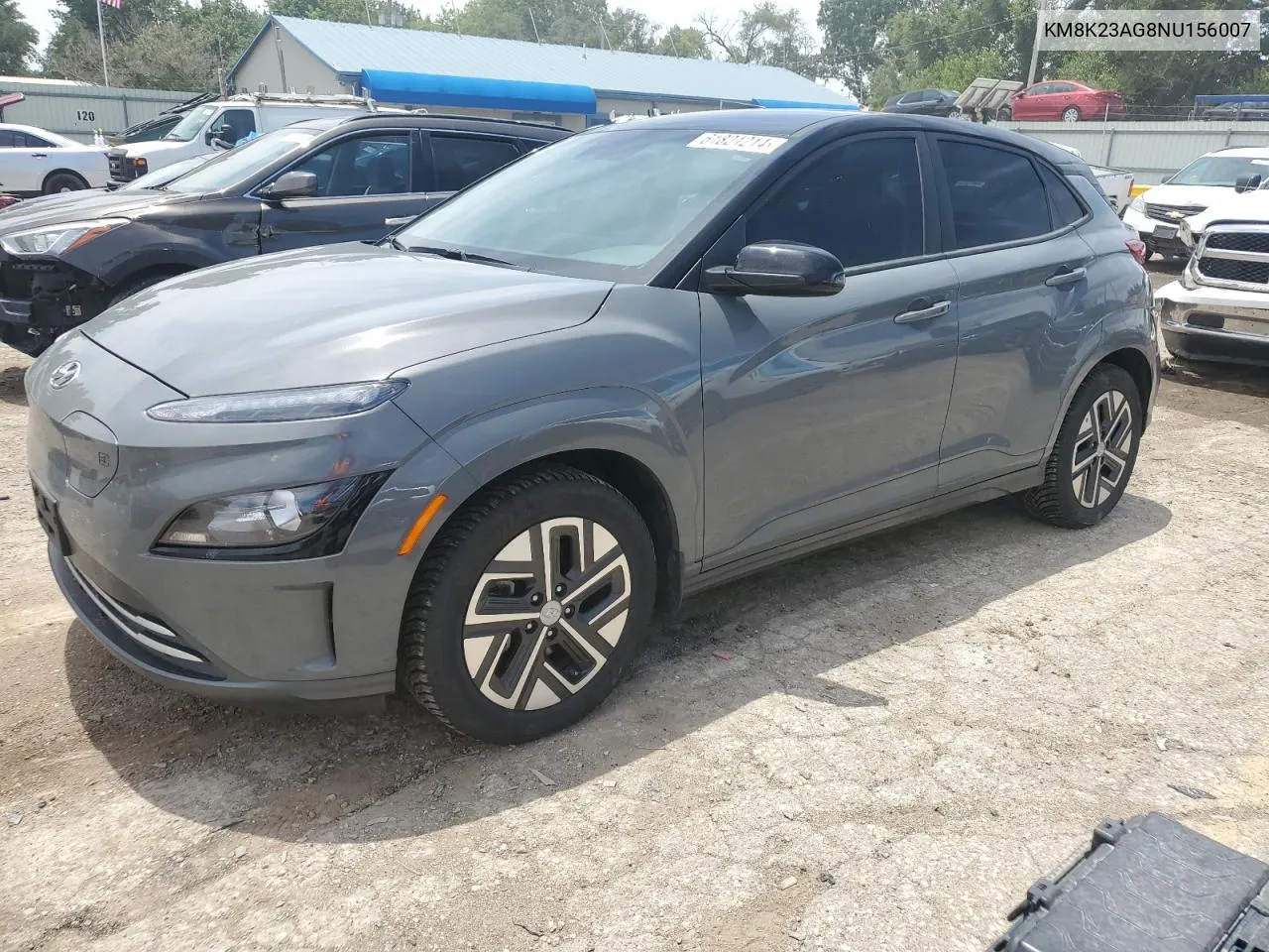 2022 Hyundai Kona Sel VIN: KM8K23AG8NU156007 Lot: 61821214