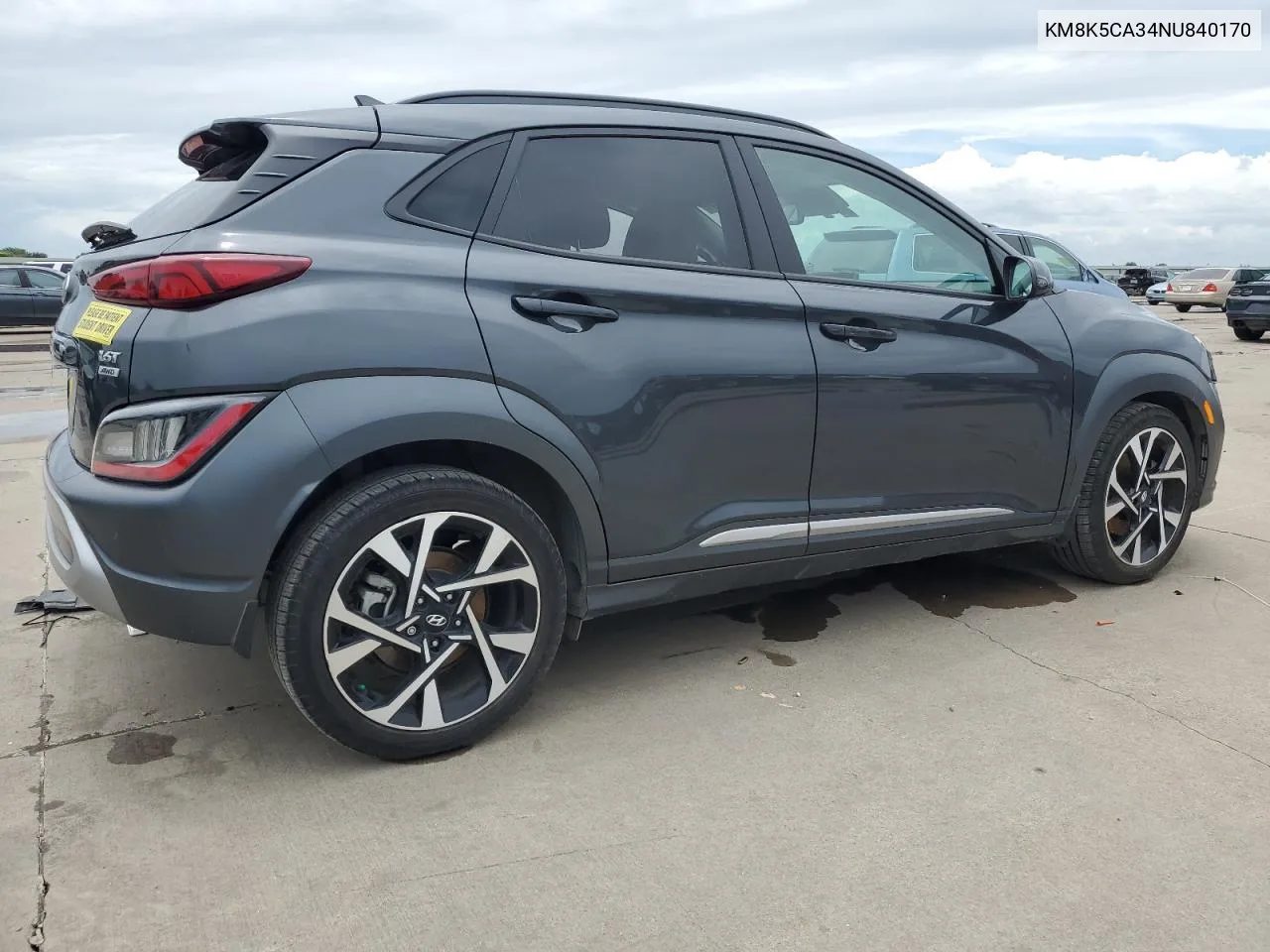 2022 Hyundai Kona Limited VIN: KM8K5CA34NU840170 Lot: 61947034