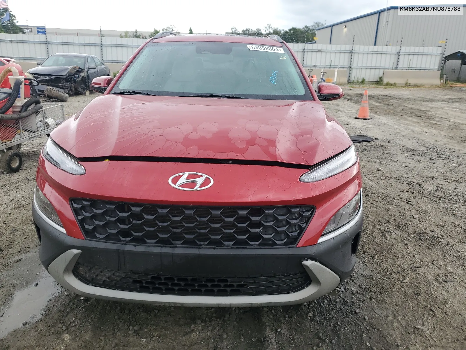 2022 Hyundai Kona Sel VIN: KM8K32AB7NU878788 Lot: 63059064