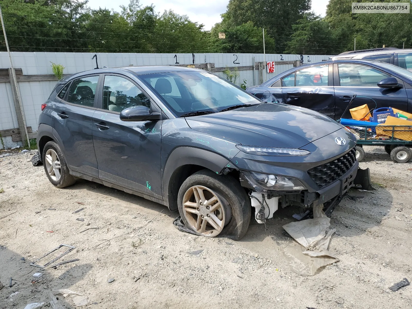 KM8K2CAB0NU867754 2022 Hyundai Kona Sel