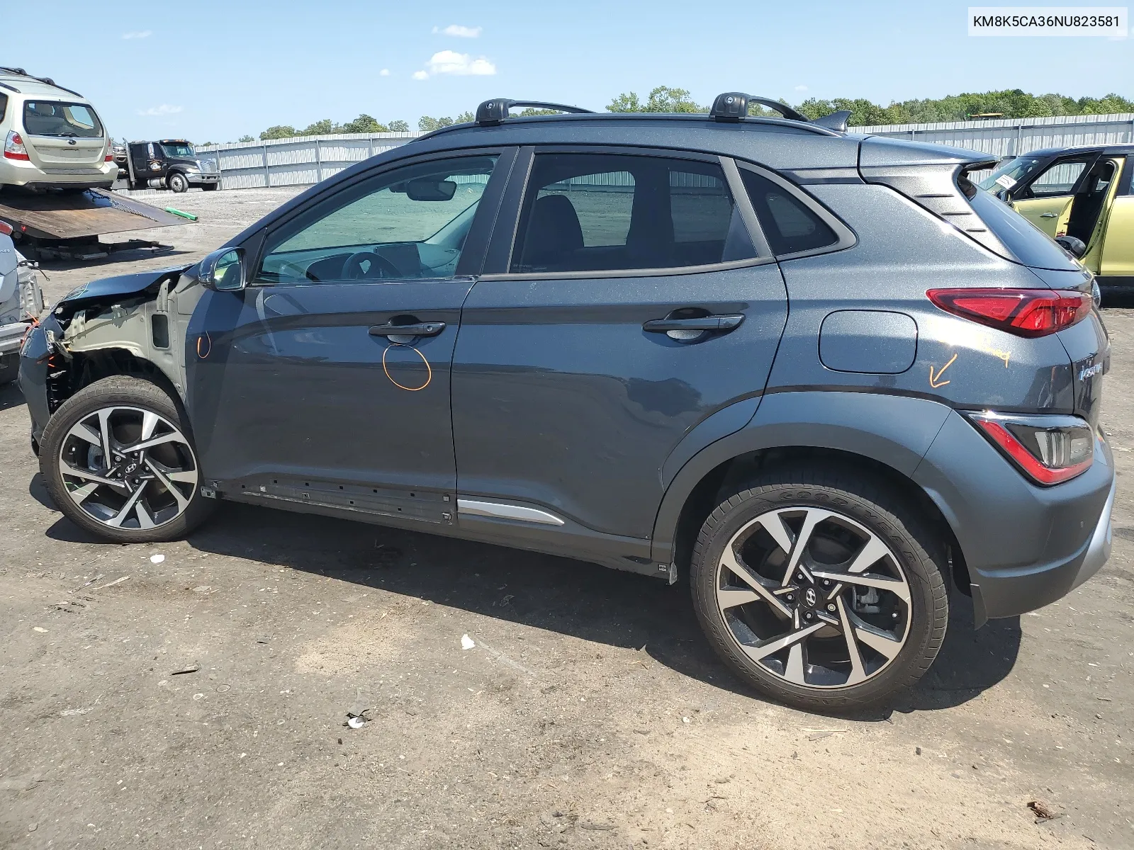 2022 Hyundai Kona Limited VIN: KM8K5CA36NU823581 Lot: 66011574