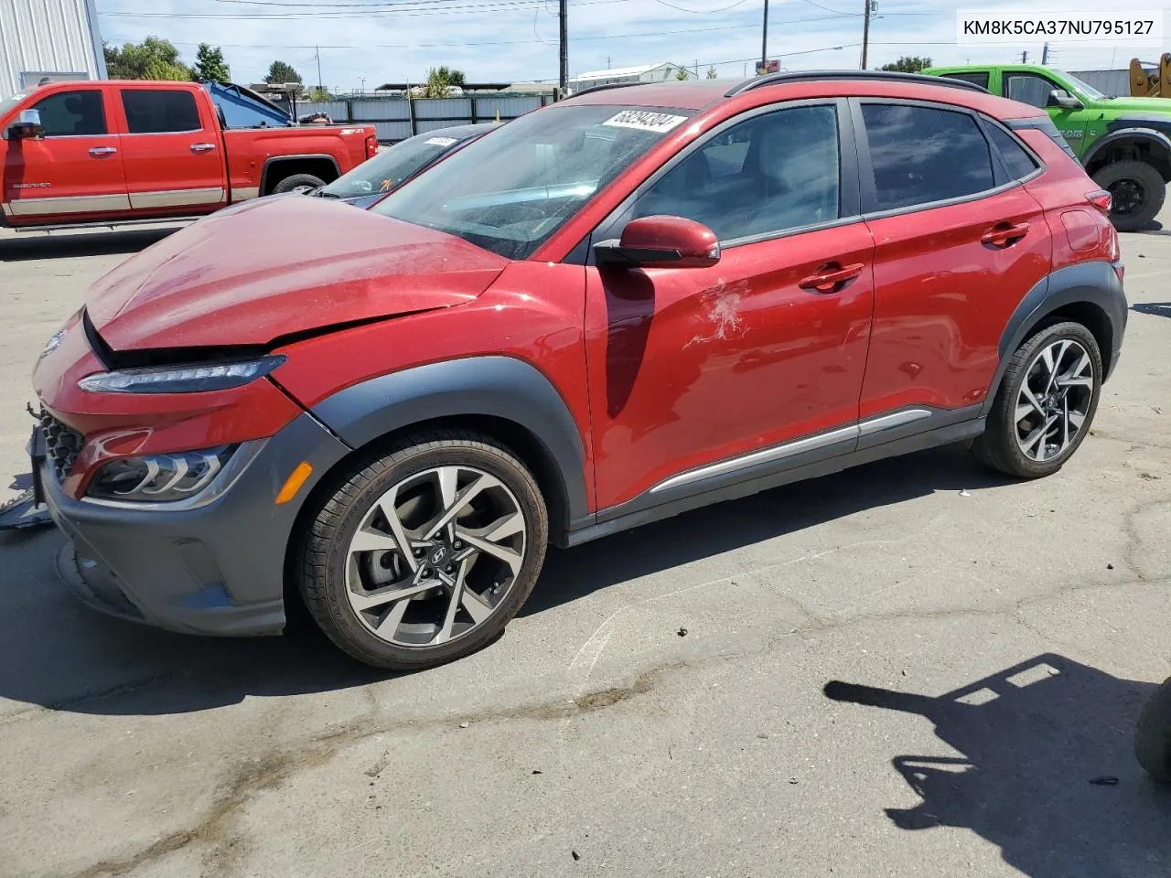 2022 Hyundai Kona Limited VIN: KM8K5CA37NU795127 Lot: 68294304